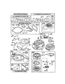 Blower Housing/Rewind Starter Diagram and Parts List for 122T02-3845-EA  Briggs and Stratton Engine
